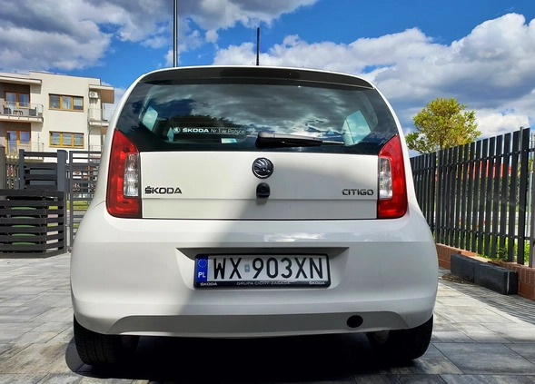 Skoda Citigo cena 15900 przebieg: 247500, rok produkcji 2013 z Warszawa małe 137